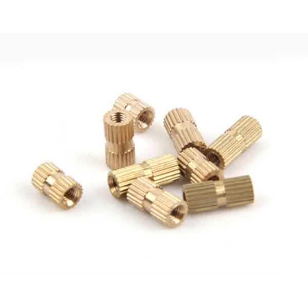 Brass Knurled Inlaid Nut Copper Injection Injection Double Pass Chamfered