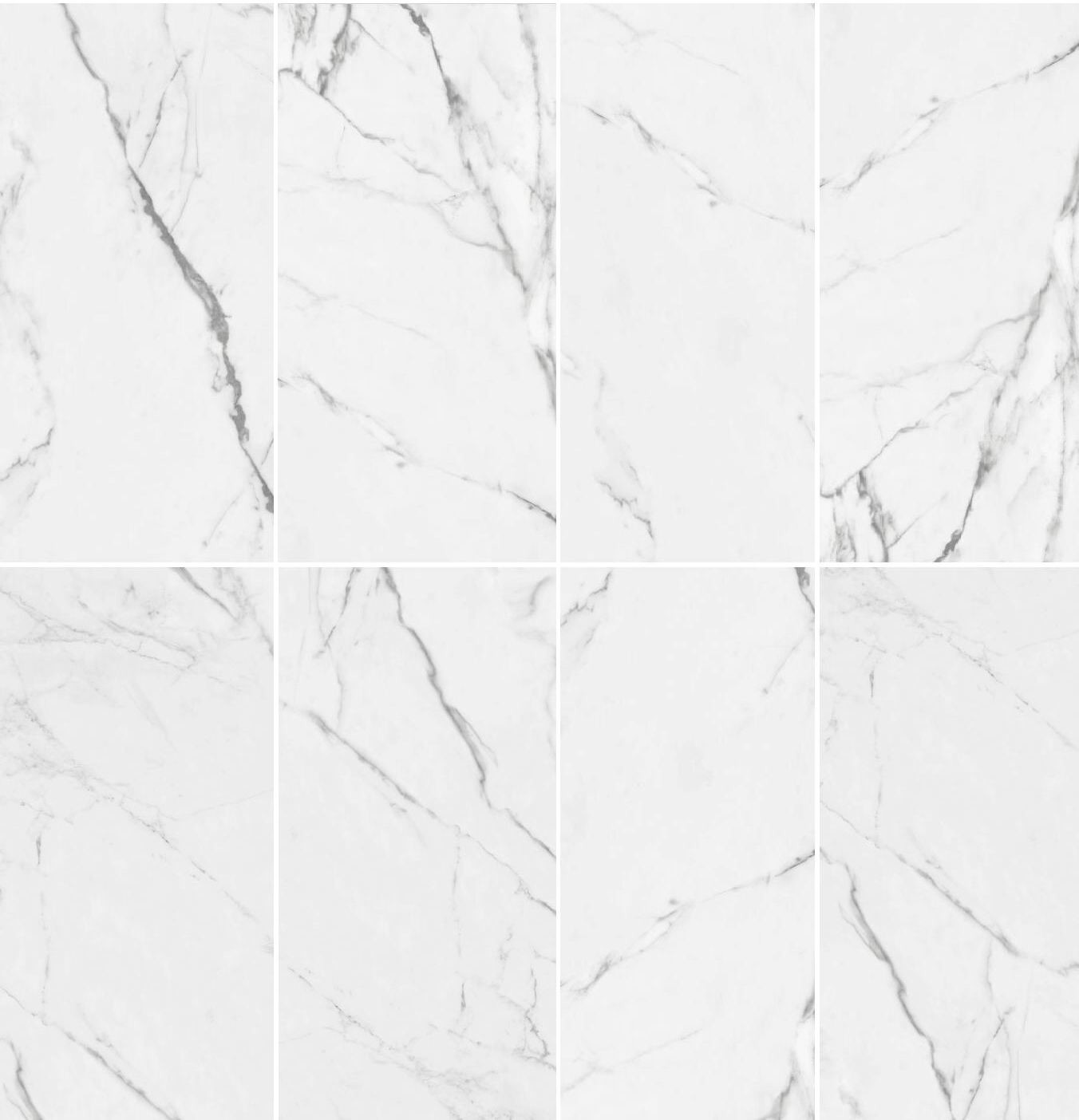 Classic Carrara Hd Porcelain Tile Matte Surface for Bright 24 X 48 Floor