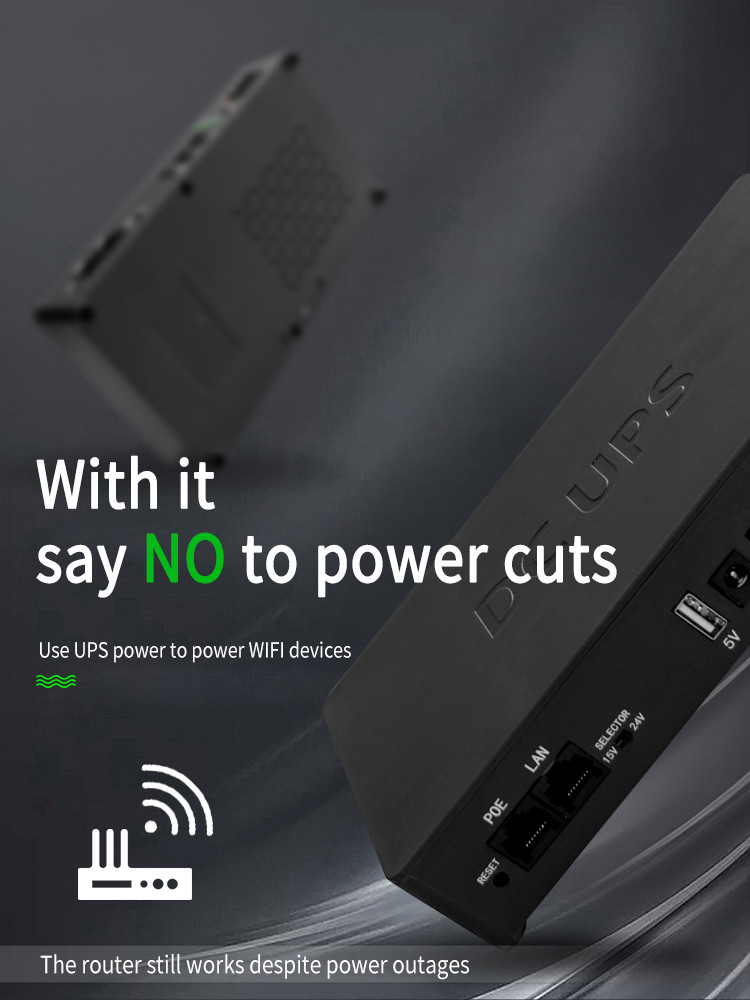 MINI UPS Single Output Offer 12V 2A UPS Power Supply For WiFi Router Camera