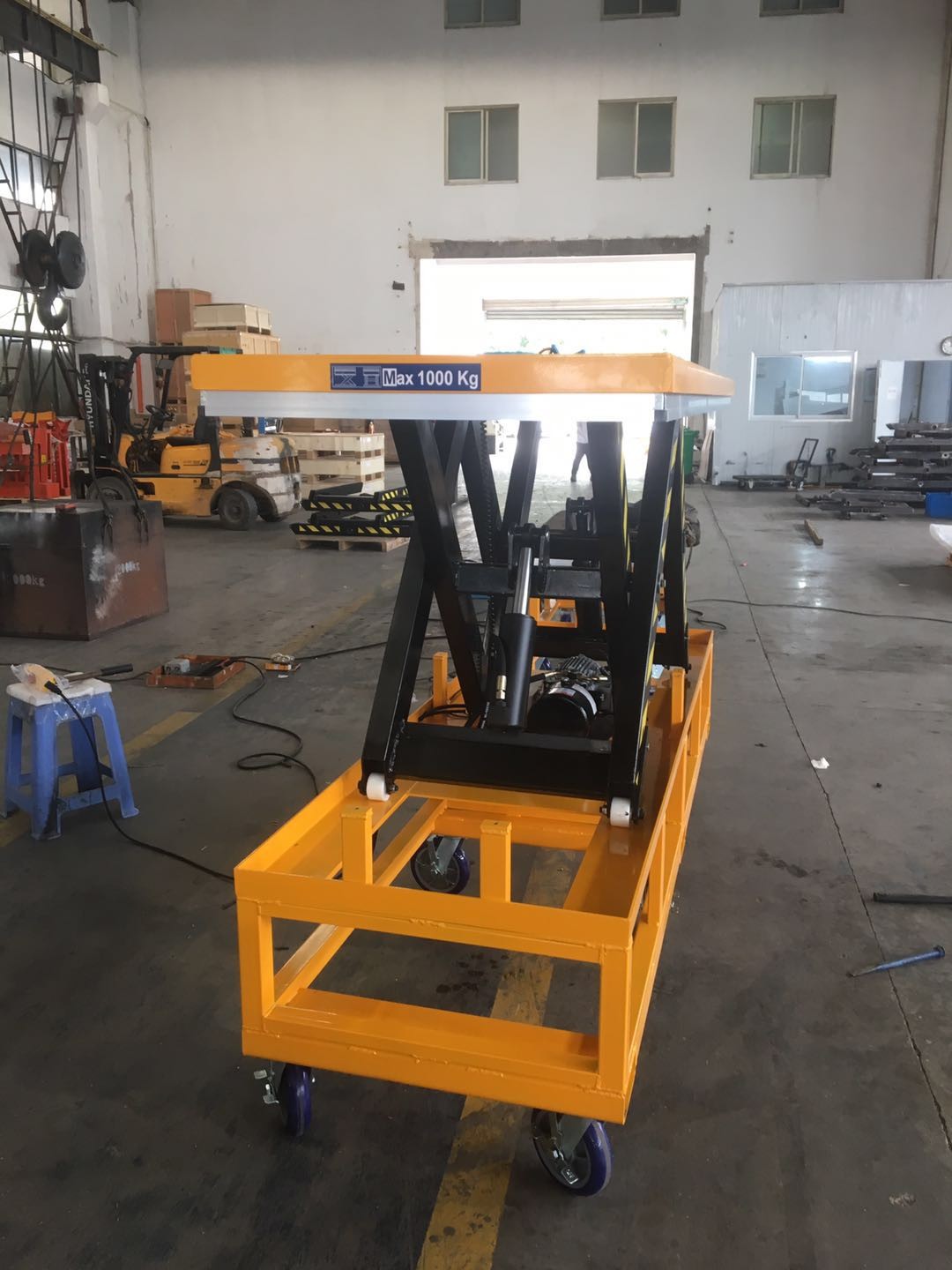 6 Wheeler 2200lbs 1500 Lbs 1000 Lb Electric Lift Table Cart Large