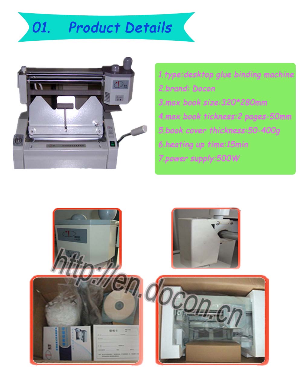 A4 desktop glue binding machine DC-30+ perfect binder machine with LCD