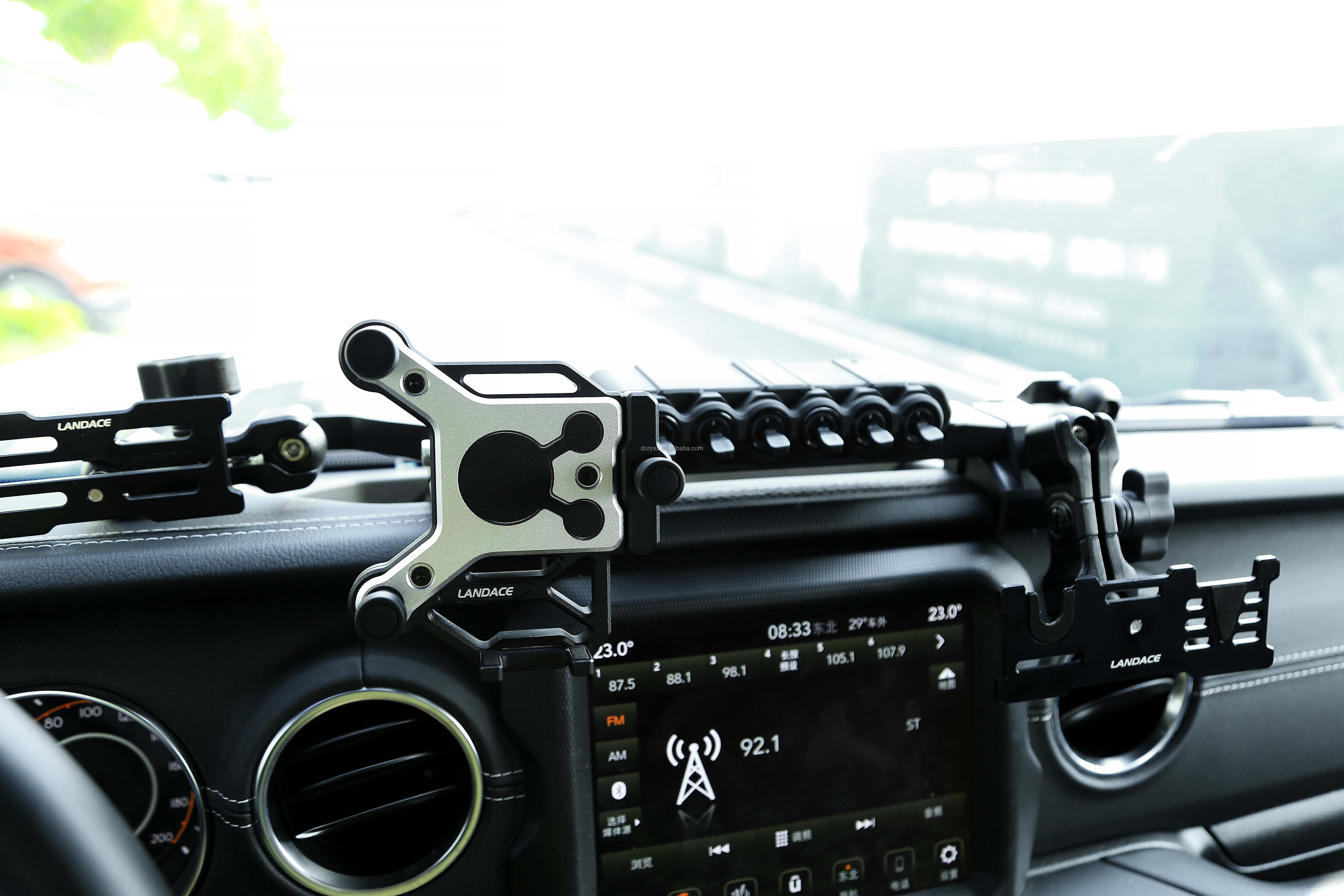 Jeep 210*65*38mm Center Console Bracket Phone Holder with Wireless Car Switch Panel