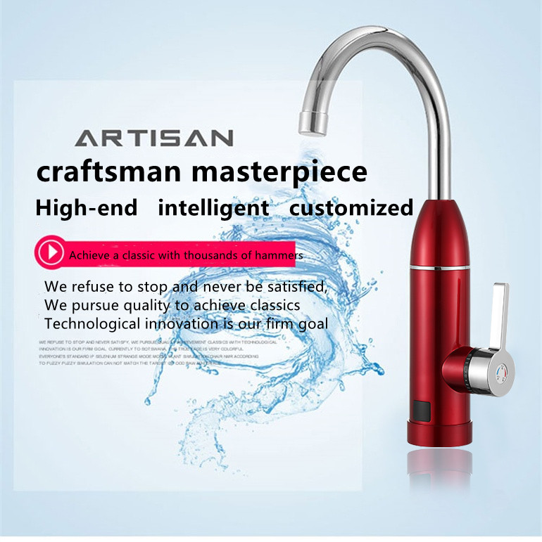 Digital Control Kitchen Hot Water Tap RoHs Single Handle Faucet 220V