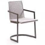 Living Room Furniture Armrest 860mm 10KGS PU Leather Leisure Chair