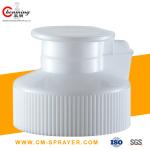 38-400 24/410 White Flip Top Caps Child Resistant 24mm 38mm Thread Round Ribbed