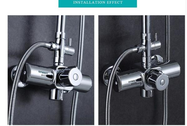 Electric Water Heater Constant Thermostatic Mixing Valve , Solar Shower