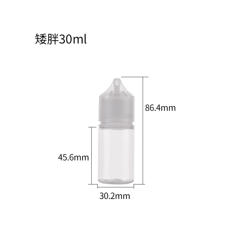 Dropper bottle (Transparent Blue) REUSABLE, Child Resistant Cap, Easy Drip Tip Applicator Dropper Bottles with Squeeze D