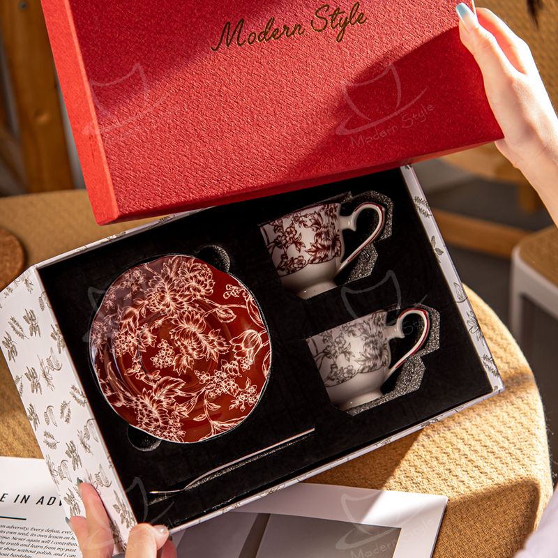 Porcelain Coffee Tea Cup And Saucer Coaster Mug Sustainable Choice For Business Gifts 2024