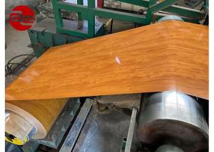 Quality Wood Grain Printed PPGI Steel Coil Colour Coated 1250mm Width wholesale