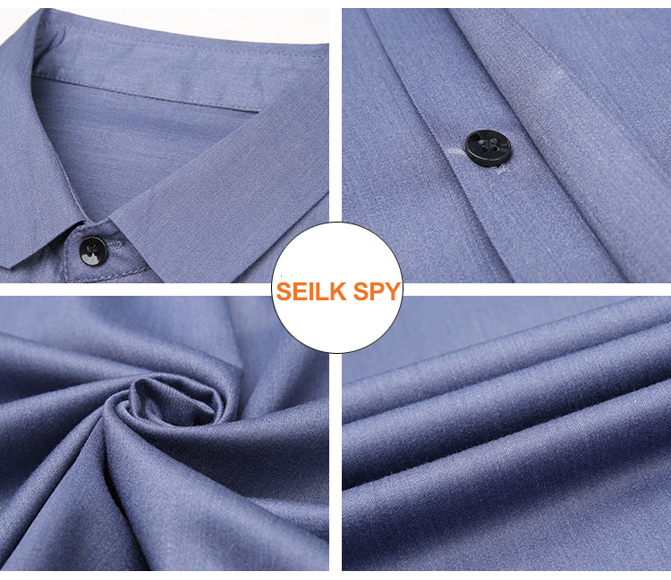 Printed Summer Short-Sleeved Shirt for Men Slim-Fit Ice Silk Cotton Casual Shirt