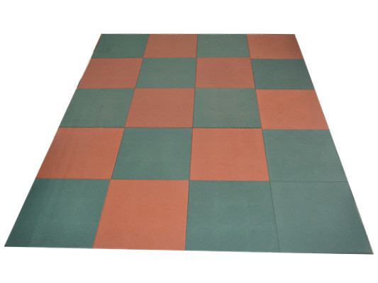 1mx1m Gym Composite Rubber Flooring Mat Easy Clean For Weight Area