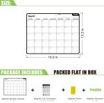 Magnetic Dry Erase Monthly Fridge Calendar White Black For Refrigerator