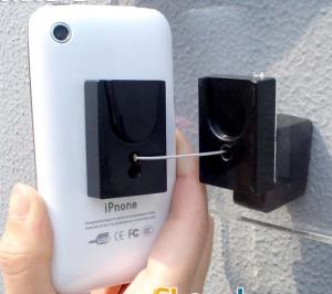 Quality COMER anti-theft cable lockcellphone pull box retractor display stands holders wall mounted wholesale