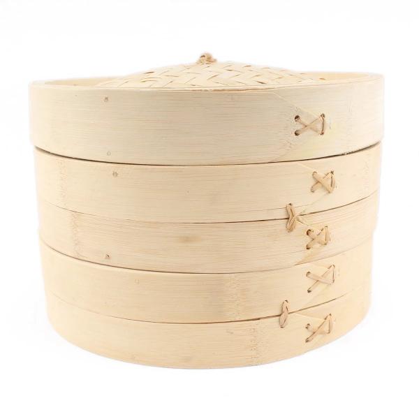 Customized Logo Acceptable Bamboo Steamer Basket Food Grade Food Dumplings