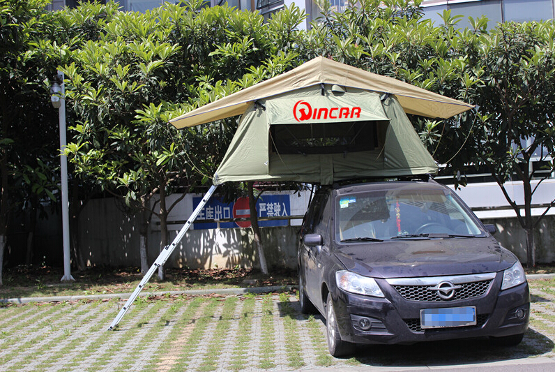 4 x 4 waterproof polyester and ripstop canvas roof top tent from Ningbo Wincar