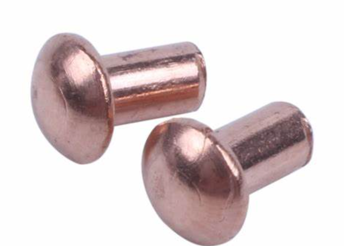 Brass Copper Round head solid rivet M5 M6 M8 Customized Yellow Gold solid rivets