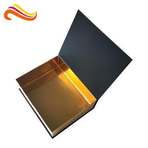 Quality Bookshape Black Color Decorative Cardboard Gift Boxes Paper Material 1000g Greyboard wholesale
