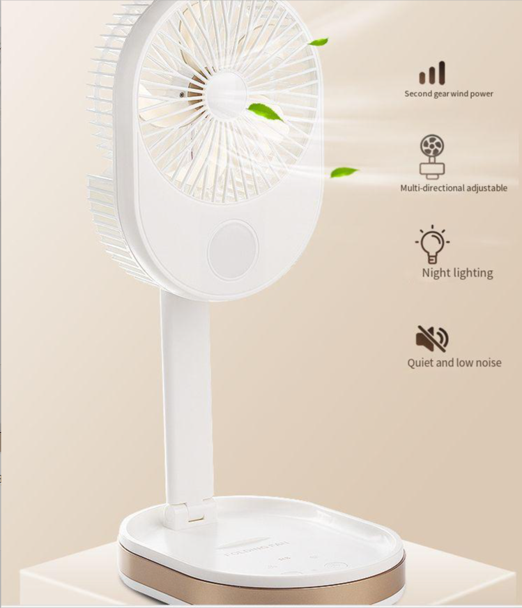 Logo Customized Small Portable Folding Fan for Outdoor Home Office Desktop Charging