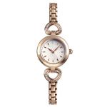 Fine Grinding Stainless Steel Quartz Wrist Watch Diamond Encrusted Dial