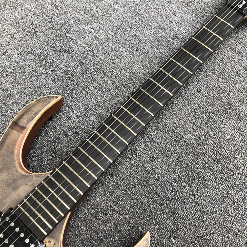 Maple top Mayones 6 Strings Electric Guitar,New Ebony Fretboard Neck through body Custom WO logo Mayone Guitar