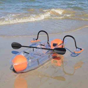Quality PC Sheet Water Sports Boat , Durable Double Fishing Kayak With Foot Pedals wholesale