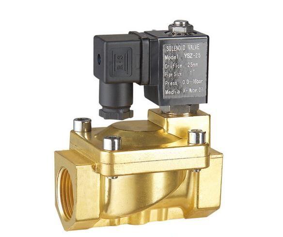 Brass Two Inch Electric Latching Solenoid Valve Water 0.3 ～7 Bar G Thread / NPT