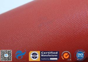 Quality Red Silicone Coated Fiberglass Fabric 34oz 0.85MM 39.4 Inch Heavy Duty wholesale