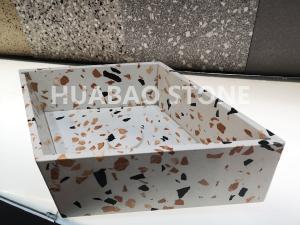 Quality Ourdoor / Indoor Terrazzo Stone Sink Basin Bathroom Restroom Kitchen Vanity Sink wholesale