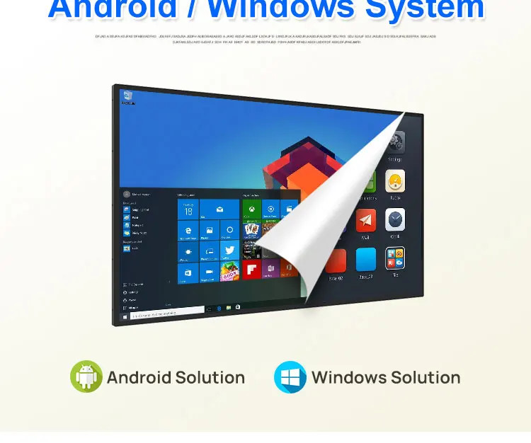 32 inch Infreaed touch screen indoor digital signage displays Wall Mounted with Windows System