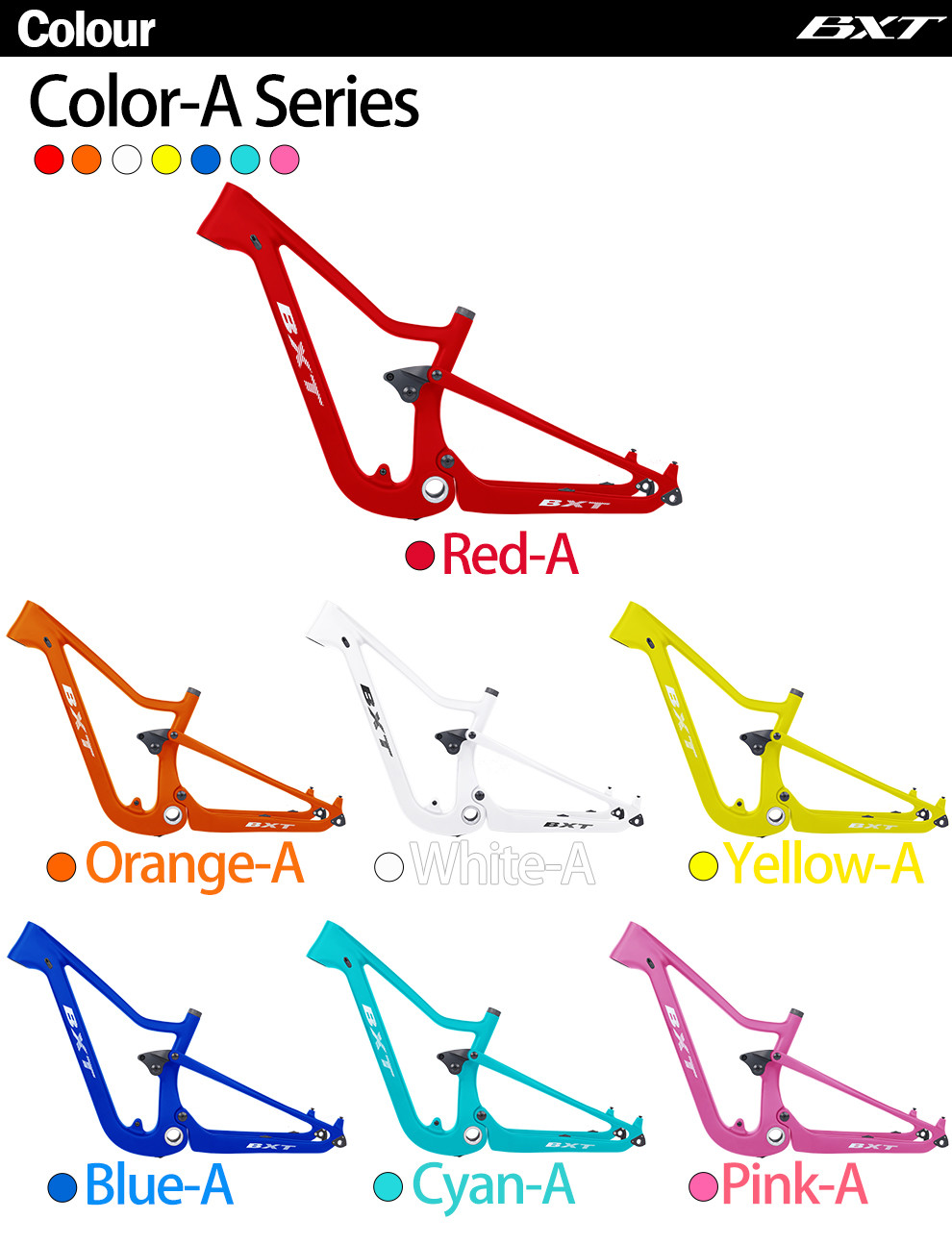 XC Carbon Full Suspension Frame 24 Kids Bicycle Enduro Mtb Frame
