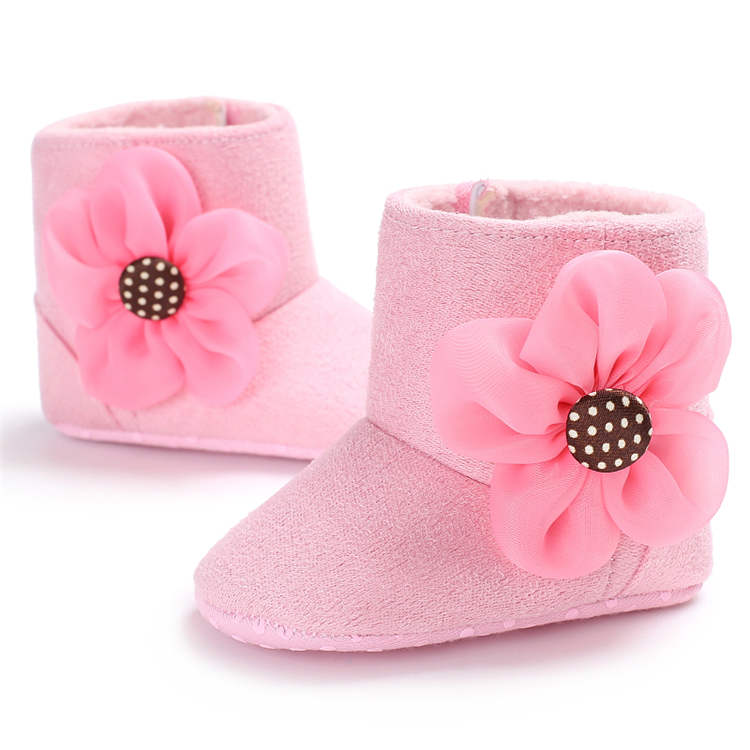 2019 winter colorful flower soft-sole Newborn anti-slip baby boots