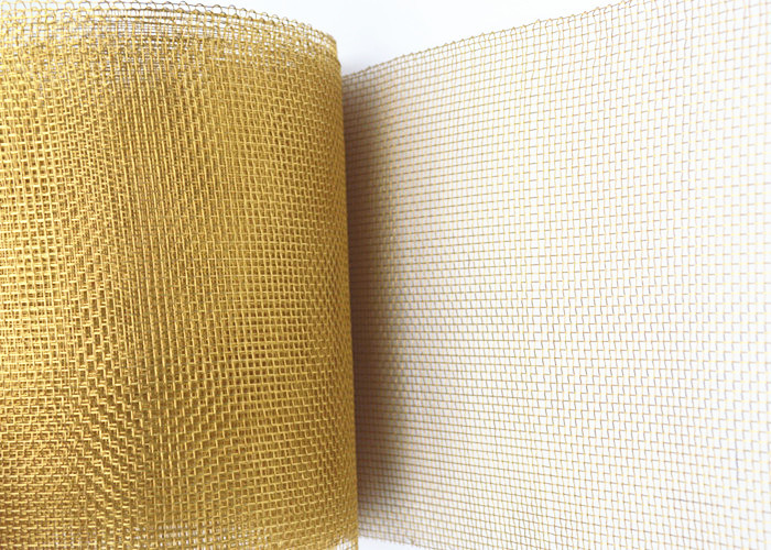EMI Shielding Brass Copper Wire Mesh Screen Weave Process 1-250 Mesh Count