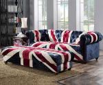 Union Jack Velvet Bench Union Jack Ottoman Footstool Velvet Union Jack Stool