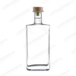 Healthy Lead Free Glass Whiskey Decanter Bottle With Square Brandy Glass And