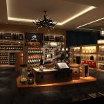 T4 LED Light Wine Shop Display 2mm MDF Optional Wood Veneered