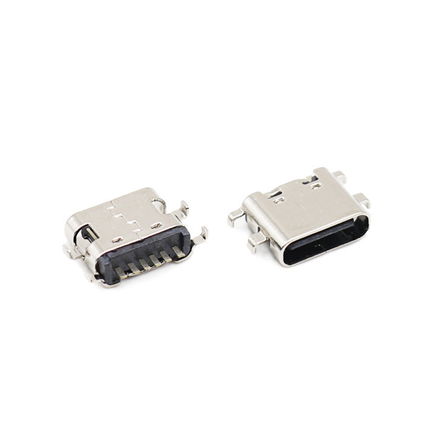 6 Pin USB Type C Connectors Socket PCB Sinking Plate Female 0.8MM 3.1mm