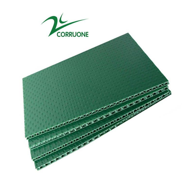 Green Polypropylene Correx Board Con Pearl PP Honeycomb Board