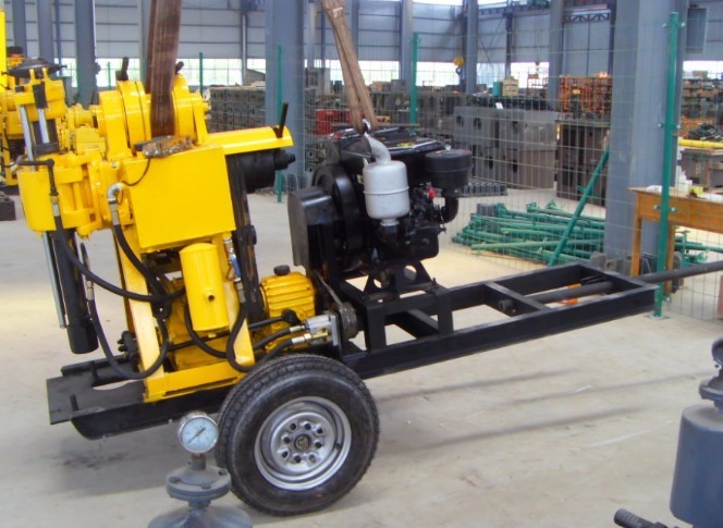 Red Gk 200m 220v Railway Portable Water Well Drilling Rig Oem Design