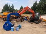 Construction Projects 18 Ton Mini Excavator Pile Driver Stable Running