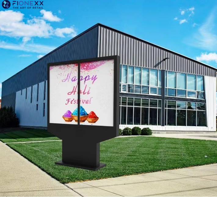 Drive-Thru Kiosk Self-Driving Ordering Digital Signage 55 Inch Dual Screen Weatherproof Outdoor Drive-Thru Ordering Machine