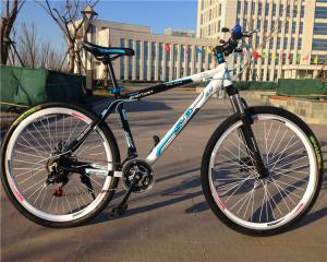 Quality Hot sale OEM 21 speed double wall rim black hi ten steel 26 size mountain bicycle with suspension wholesale