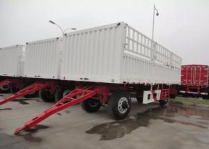 Quality 30ft Bulk Cargo Drawbar Full Trailer With Rail Side Wall And Cargo Fence wholesale