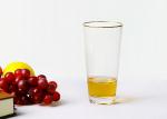 Optic Texture Hand Blown Gold Rim Highball Glasses , Electroplating 17 Oz