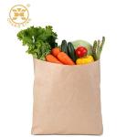 500g Kraft Supermarket Vegetable Packing Bags Eco Friendly Pure Color Waterproof