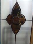 decorative glass of patina caming in french door