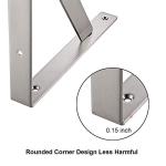 Heavy Duty Stainless Steel Solid 14" Corner Brace Joint Right Angle Shelf