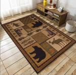 American Ethnic Style Living Room / Hotel Floor Carpets With Special Style