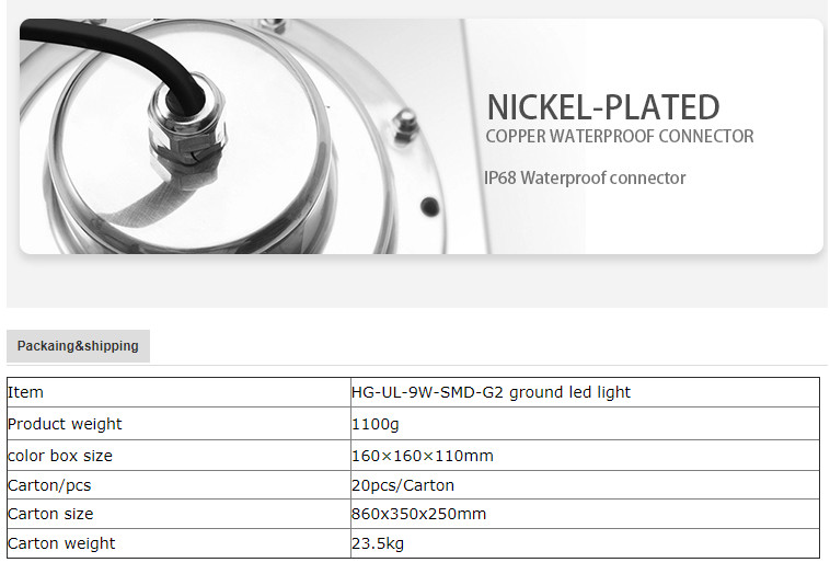 316L Stainless Steel 100V LED Underground Lights