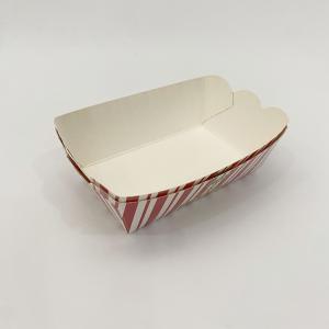 Quality Takeaway Food Paper Trays Compostable Boat Shaped Cake Packaging Container wholesale