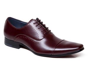 Quality Normal Size Carved Mens Pointed Toe Dress Shoes , Adult Brown Lace Up Dress Shoes wholesale